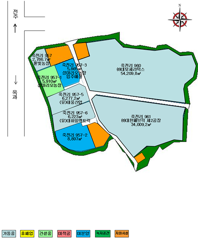 풍산제2농공단지 현황도(아래본문에 내용있음)